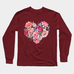 Flower Heart Long Sleeve T-Shirt